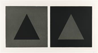SOL LEWITT Three prints from Doubles in Black and Gray.